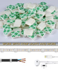 Self Adhesive LED Strip Mounting Clips Pack Of 100 For 8mm 10mm And 12mm Light Strips Easy Install Brackets Holder Durable PA66