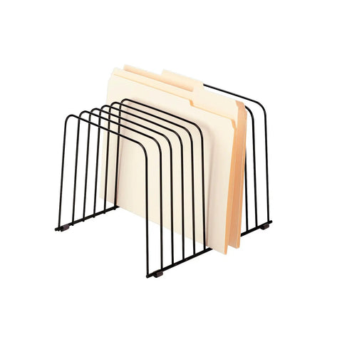 Sweet Desk Essential With 11 Wire Compartments Desk Organizer File Sorter for Papers and Folders, Black Finish, Dust Free Design