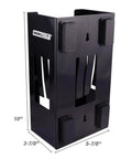 Black Magnetic Glove Dispenser For Wall Mount And Tool Bench Grab And Go Disposable Gloves Holder With Self Adjusting Sides