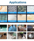 Applications of Diamond Drill Bit Set for Glass Marble Ceramic and Granite shown on various surfaces and projects
