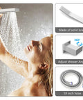 Brushed Nickel Shower System With 10 Inch Shower Head And Handheld, Includes Rough-In Valve And Trim Kit, Easy No Fuss Install