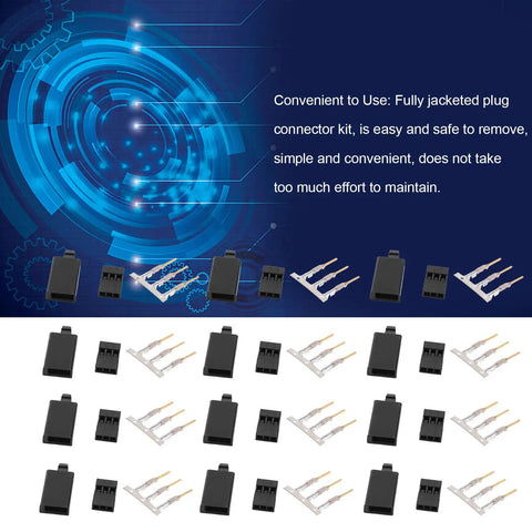 Cold Pressed RC Connector Kit With 3 Pin ABS Brass Housing Built Tough Easy Installation High Performance For Model Aircraft