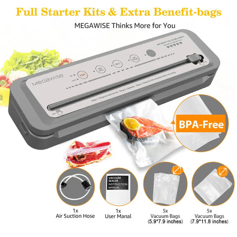 Hella Tough Vacuum Sealer Crushes The Preservation Grind With A Savage 80Kpa Suction That Stops Freezer Burn Cold And Keeps Groceries Farm Fresh with vacuum bags and accessories.
