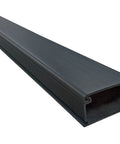 Extra Large Latching Cable Raceway 2-Inch By 1-Inch Channel 2100 Series 58-Inch Length With Five Sticks Black PVC Side View