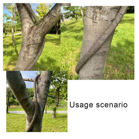 Artificial Vine Cable Conduit Tube 18mm Hollow Guard For Electrical Wires 40 Meter Length wrapped around a tree in a garden.