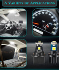 40 Piece T5 And T10 LED Bulbs Dash Lights Kit With Twist Socket For Easy Install Interior Car Lights application varieties