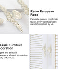 Euro Rose Cabinet Knobs With Backplates 2 Pack Vintage Zinc Alloy Handles installed on wardrobe doors