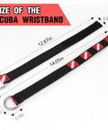 4 Pack Scuba Wrist Straps With Adjustable Nylon Band And Stainless Steel D Ring with size dimensions, 6.5 to 11 inch fit