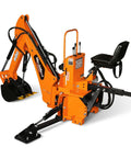 8 Foot Tractor Backhoe Attachment With Hydraulic Thumb And 15 Inch Bucket For Cat 1 And Cat 2 Three Point Tractors ISO SAE