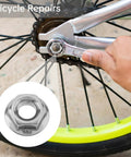 50 Sets M6 Hex Serrated Flange Nuts Kit with 304 Stainless Steel Lock Nuts for Bicycle Repair