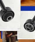 Front Sway Bar Link Pair For Ford Super Duty F 250 F 350 F 450 F 550 2007 2008 2009 2010 Replacement Kit Durable Auto Parts With Easy Install Fitment And Heavy Duty Construction. Close-up of black sway bar link ends