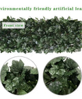 Expandable Faux Ivy Fence Privacy Screen For Patio And Outdoor Spaces, Realistic Willow Wicker Panels With Dark Green Maple Leaves