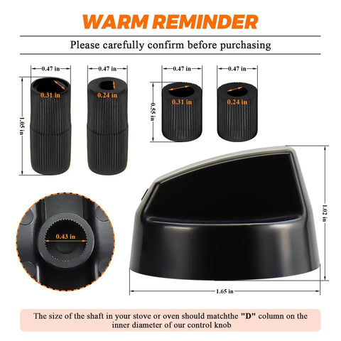 4 Pack Black Universal Stove Knobs With 12 Adapters For Oven Range Replacement Easy Install And No Fuss Wide Compatibility Fits Most Ovens And Stoves Including Gas Electric And Induction Appliances