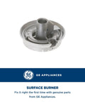 Medium Range Surface Burner Head WB16K10055 For 30 Inch Gas Stoves, Even Flame Distribution, durable replacement part
