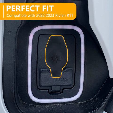 Heavy Duty Charging Port Dust Plug For Rivian R1t And R1s 2022 2023 2024 2025 snug rubber cap for EV connector.