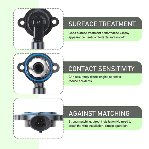 Two Pack Idle Speed Control Valve Sensor And Throttle Position Sensor Kit For GM Vehicles Buick Cadillac Chevrolet Pontiac Replacement Plug And Play Easy Install Accurate ECU Feedback For Smooth Idle And Power. Black plastic sensor close-up