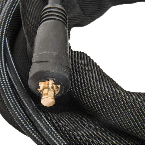 Close-up of connector on Air Cooled TIG Torch 17FV With Flexible Head For No Sweat Angle Welds On Thin Materials 125 Amp Capacity
