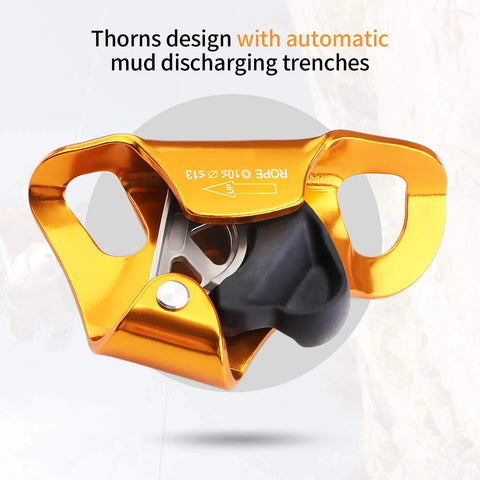 Beefy Lightweight Aluminum Chest Ascender For Rock Climbing And Rappelling, 10 To 13 Mm Rope Compatible