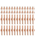 60 Piece Plasma Cutter Consumables Kit Perfect for PT-31 And LG-40 Torches featuring red copper nozzles and electrodes.