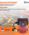 Reliable Hot Water Recirculation Pump Replacement Featuring A Smooth 1/25 Hp 115 Volt Motor with visible connections and parts.
