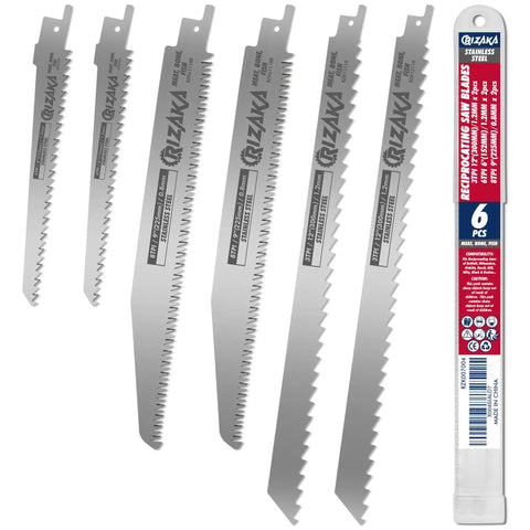 Heavy Duty Reciprocating Saw Blades Set For Frozen Meat And Bone Includes 12 Inch 3TPI, 6 Inch 6TPI, And 9 Inch 8TPI