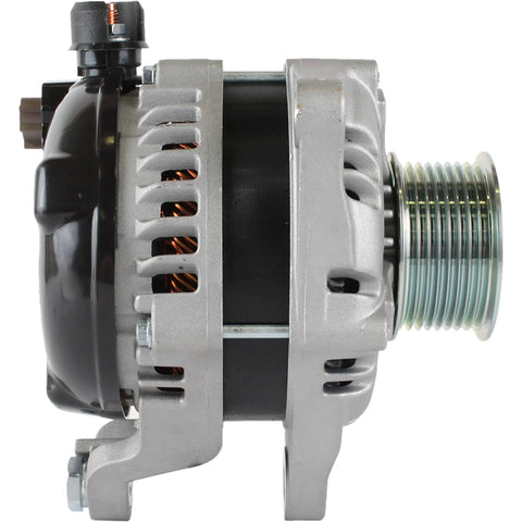 Side view of Remanufactured 12V 150A Alternator For Ford F250 And F350 Super Duty 2011 To 2016 Replacement For OEM 334-3048