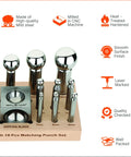 Steel Dapping Block And Dapping Punch Set For Jewelry Making And Metal Forming Die Shaping Doming Tools
