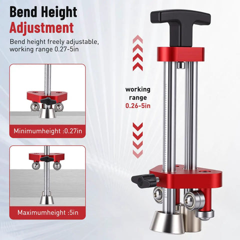 Pro Grade Sheet Metal Bender Roller For Roofing And Shop Builds 0 To 100 Degree Adjustable Hand Brake With Scratch Free Rolling Wheels And Quick Setup Lightweight Portable Frame