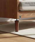 Mid Century Style Tapered Cone Furniture Leg With M8 Thread Durable PP Plastic Replacement Leg for sofa, visible under wooden sofa