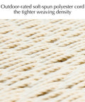 Close-up of soft-spun polyester cord showing tight weaving of Two Person Rope Hammock With Hardwood Spreader Bar For Indoor Outdoor Use