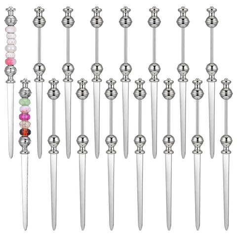 16 Piece Beadable Letter Opener Blanks In Stainless Steel For DIY Crafting And Envelope Slitting With Beading Holes, Silver Finish