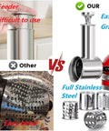 Comparison of Stainless Steel Slicer Shredder Attachment for KitchenAid Mixers Cheese Grater and Food Slicer