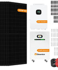 Kickass 22KW Off Grid Solar Power System Total Loadout With 21KWH LiFePO4 Battery Bank and forty 550W PV panels display.
