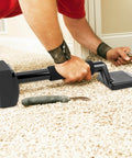 Carpet Knee Kicker 16.5 Inch For Low Pile And Flat Carpets, Light Duty Grip Tool in use on beige carpet for alignment
