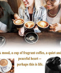 K-Cup pod holder replacement for Keurig; black plastic accessory in a lifestyle scene with people holding coffee cups