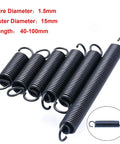 Heavy Duty 2 Pack Tension Springs With Open Hooks For DIY Projects And Repairs Featuring Tough Spring Steel, length 40-100mm.