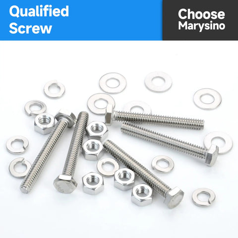 Badass Heavy Duty Metric Nuts And Bolts Assortment Kit 304 Stainless Steel M5 M6 M8 Hex Head Machine Screws collection with washers.