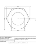 Top Tier Pack Of Three Titanium Hex Head Bolts 5/16-24 X 3-1/4 Unf Grade 5 Ti-6Al-4v detailed technical drawing showing dimensions.