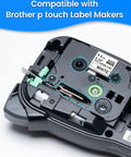 Top Shelf Heat Shrink Label Tape Compatible With Hse221 Refill Roll Durable Plastic Shrinking Sleeve For Ptouch E Dt Label Makers Plug And Play Ready To Rock inside Brother P-Touch label maker with label tube slot.