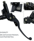 Left Hydraulic Brake Master Cylinder Lever Pump Replacement For 50cc To 250cc ATVs Quad Dirt Bikes Moped And More Durable High Quality Fit For Small Engine Rides And Aftermarket Upgrades close-up view.
