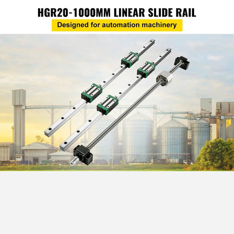 Get Crazy Smooth Motion With This Rock Solid 2 Piece Linear Rail And RM1605 Ballscrew Kit For Your DIY Routers Lathes Or Mills Featuring Ultra Precise Hgr20 Guides And Full BfBk Clamps For Epic Precision Builds. 1000mm HGR20 linear rail and RM1605 ballscrew kit for CNC automation