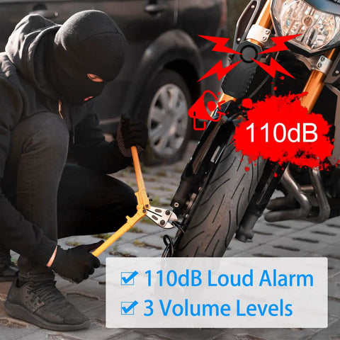 Wireless Bike Alarm With Remote For Ebikes And Motorcycles Anti Theft Vibration And Motion Sensor System IP65 shown on bike