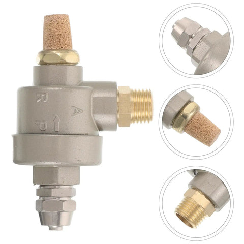 Quick Dump Valve for Tire Changer Machines with Bead Breaker Cylinder, Heavy Duty Pneumatic Flow Control Valve for Automotive Shop Equipment, Single Direction Air Cylinder System, Foot Pedal Compatible, Anti Backflow Exhaust Valve, brass threaded fitting