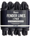 Four Pack Six Foot Dock Lines With Five Inch Loops Premium Three Eighths Inch Double Braided Nylon Mooring Rope For Boating