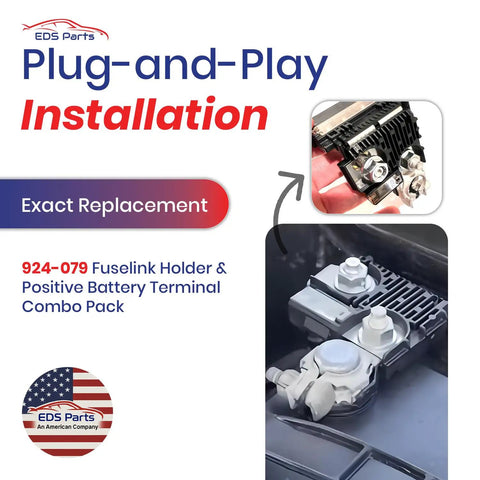 Fusible Fuse Link And Positive Battery Terminal Kit For Nissan Altima 07 13 Maxima 09 14 Murano 09 14 Teana 08 12 250 Amp Main Alternator Fuse Plug And Play Replacement Direct Fit Heavy Duty Electrical Harness Upgrade installed in engine compartment.