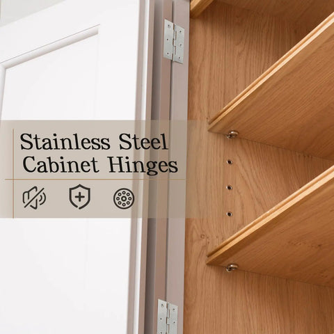 Built Tough 3 Inch Mini Stainless Steel Butt Hinges Rust Resistant 304 Bright Silver Cabinet Door Hardware For Homes And Workshops Quiet Action 10 Pack With Easy Mount Screws on cabinet door.