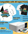 Printable Heat Transfer Paper Kit For Tees, 15 Sheets 8.3 By 11.7 Inches, Inkjet Friendly Iron On Transfer Paper For Light And Dark Fabrics