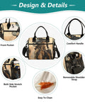 Design of Desert Dust Insulated Cooler Tote Lunch Bag With Detachable Shoulder Strap Premium Nylon Exterior