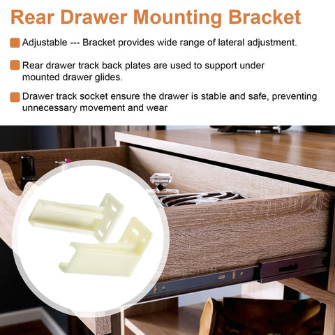 Smooth As Butter Drawer Slide Socket Set Heavy Duty Cabinet Hardware Rv Rear Back Plates Kits Hella Tough Zero Friction Glide 0.86 Inch Track Fit Tight Secure Install For Pros 2 Set