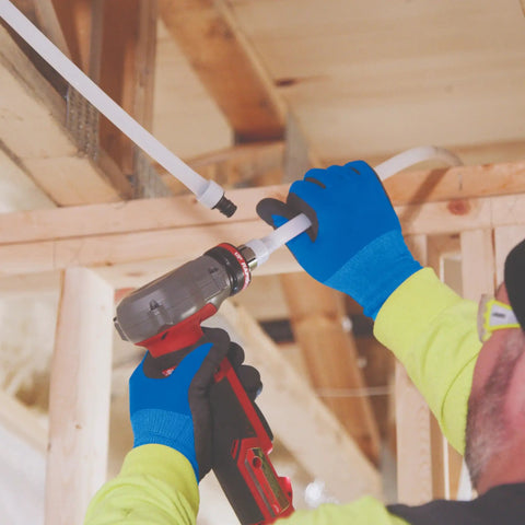 Installation of 3/4 Inch White PEX Water Tubing Coil, 100 Ft, Flexible, Freeze Resistant, ProPEX Expansion Ready in home plumbing